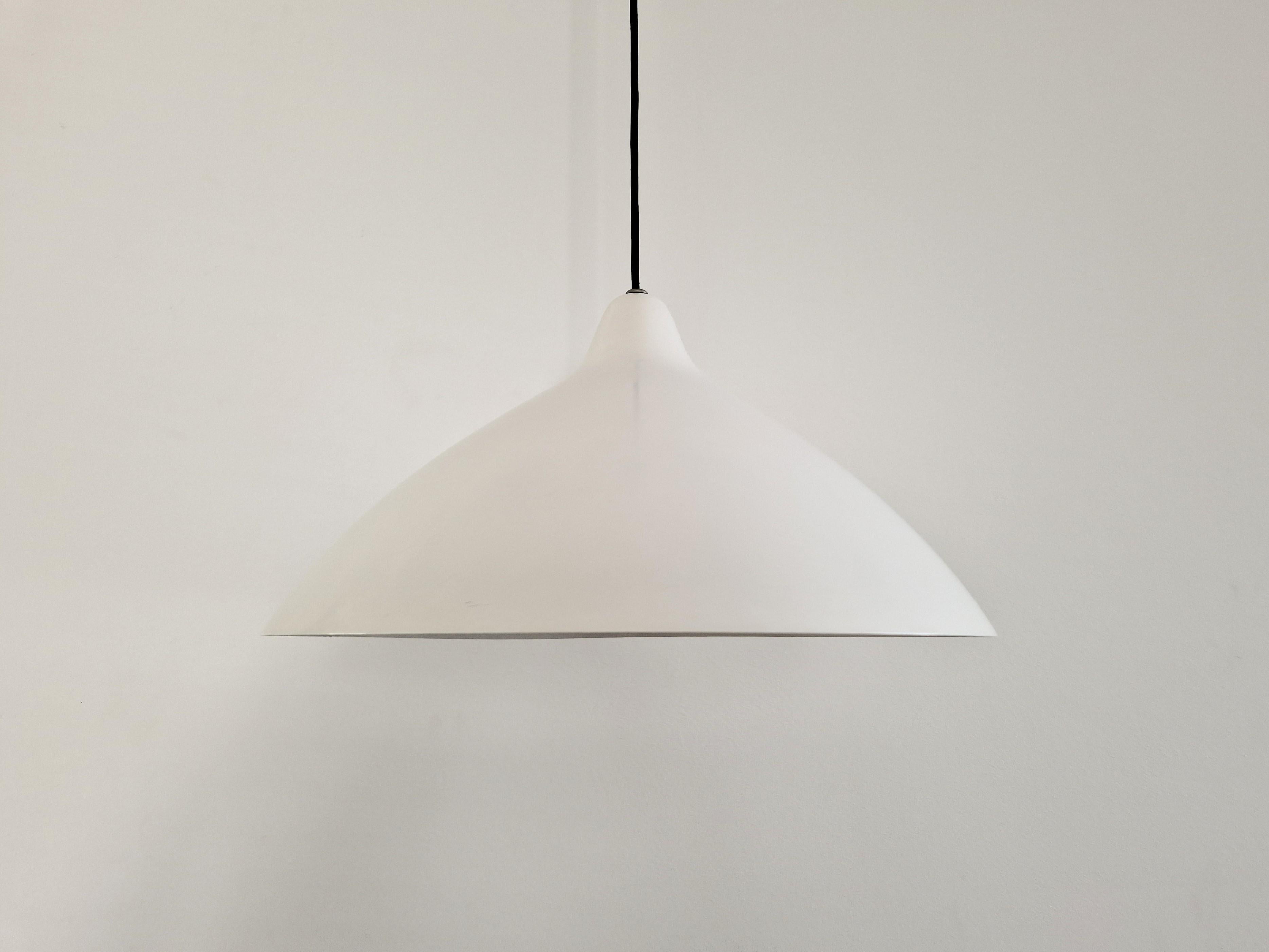 White metal pendant lamp by Lisa Johansson-Pape for Stockmann-Orno, Finland For Sale 2