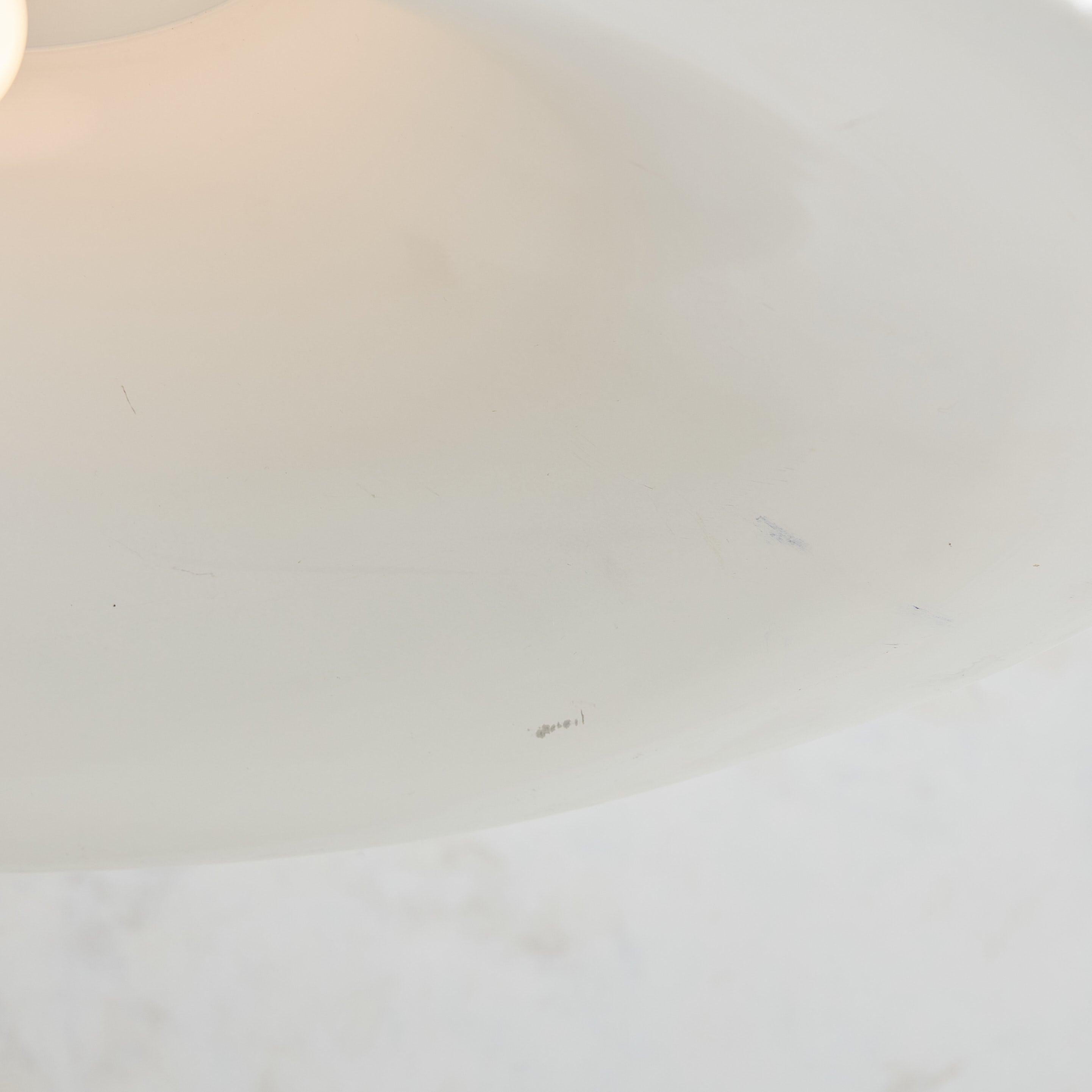 White Metal Pendant Light by Joe Colombo for Stilnovo, Italy 1950s For Sale 3