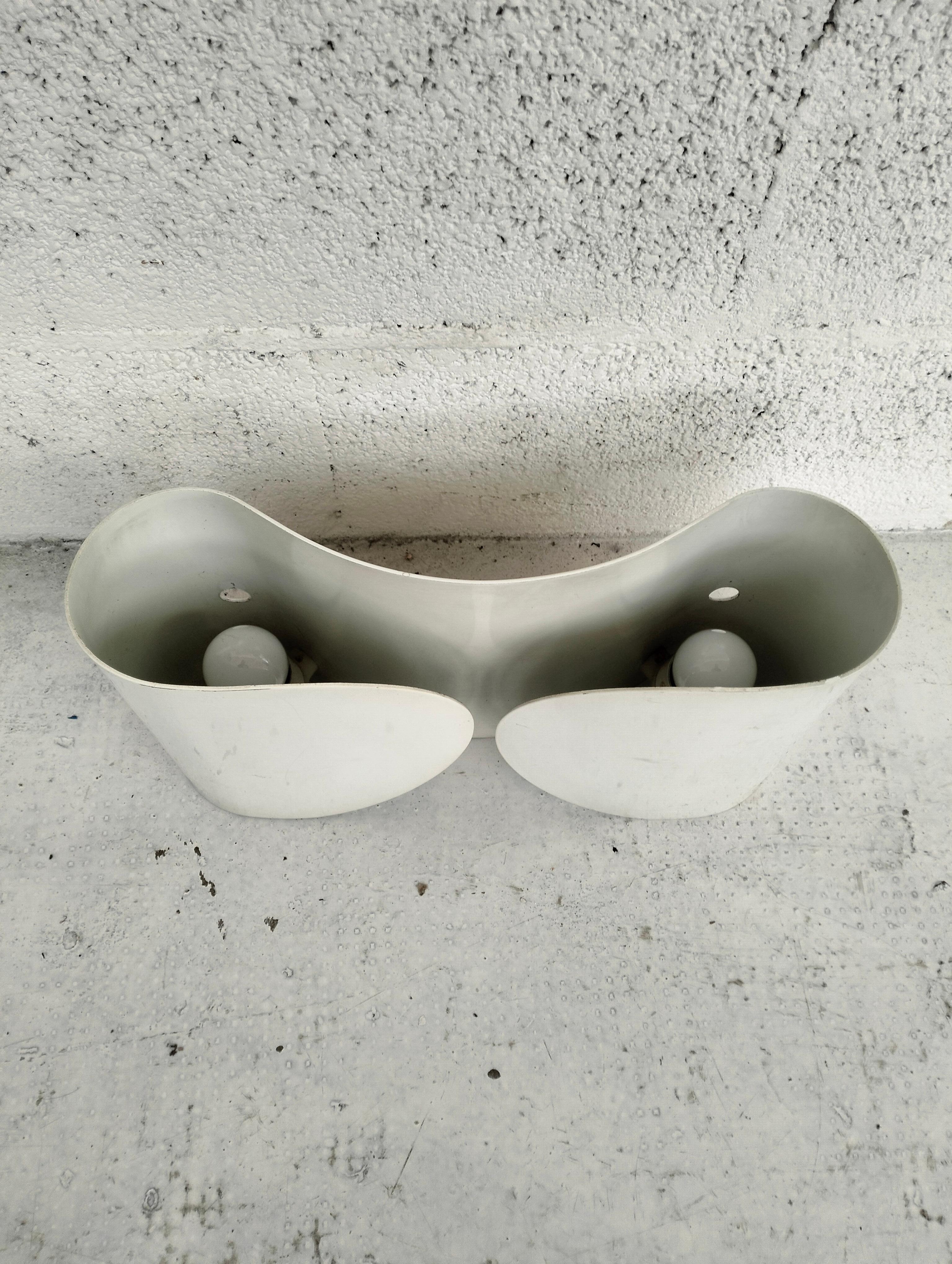 White metal sconce, applique Foglio by Afra e Tobia Scarpa for Flos 60s, 70s For Sale 4