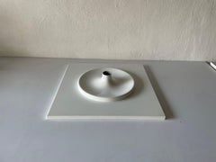 Lampada da soffitto o da parete a incasso di grandi dimensioni in metallo bianco A Space Age, anni '70, Germania