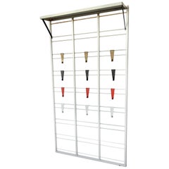 Porte-manteaux "Toonladder" en métal blanc de Tjerk Reijenga Voor Pilastro, années 1950