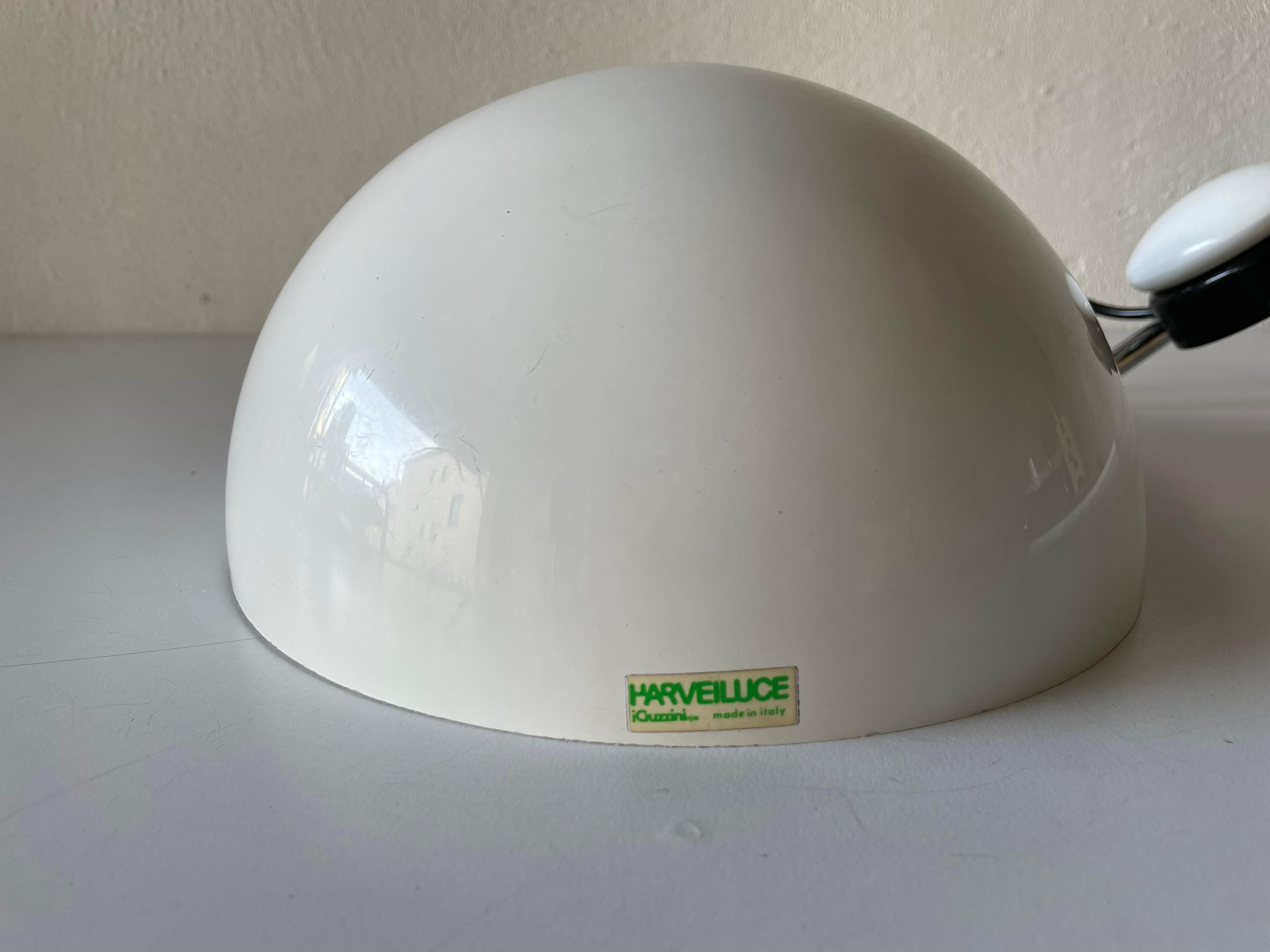 Late 20th Century White Metal Wall Lamp by iGuzzini for Harveiluce, 1970s, Italy For Sale