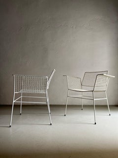 White Metal Wire Chair from Erlau Germany, 1960s