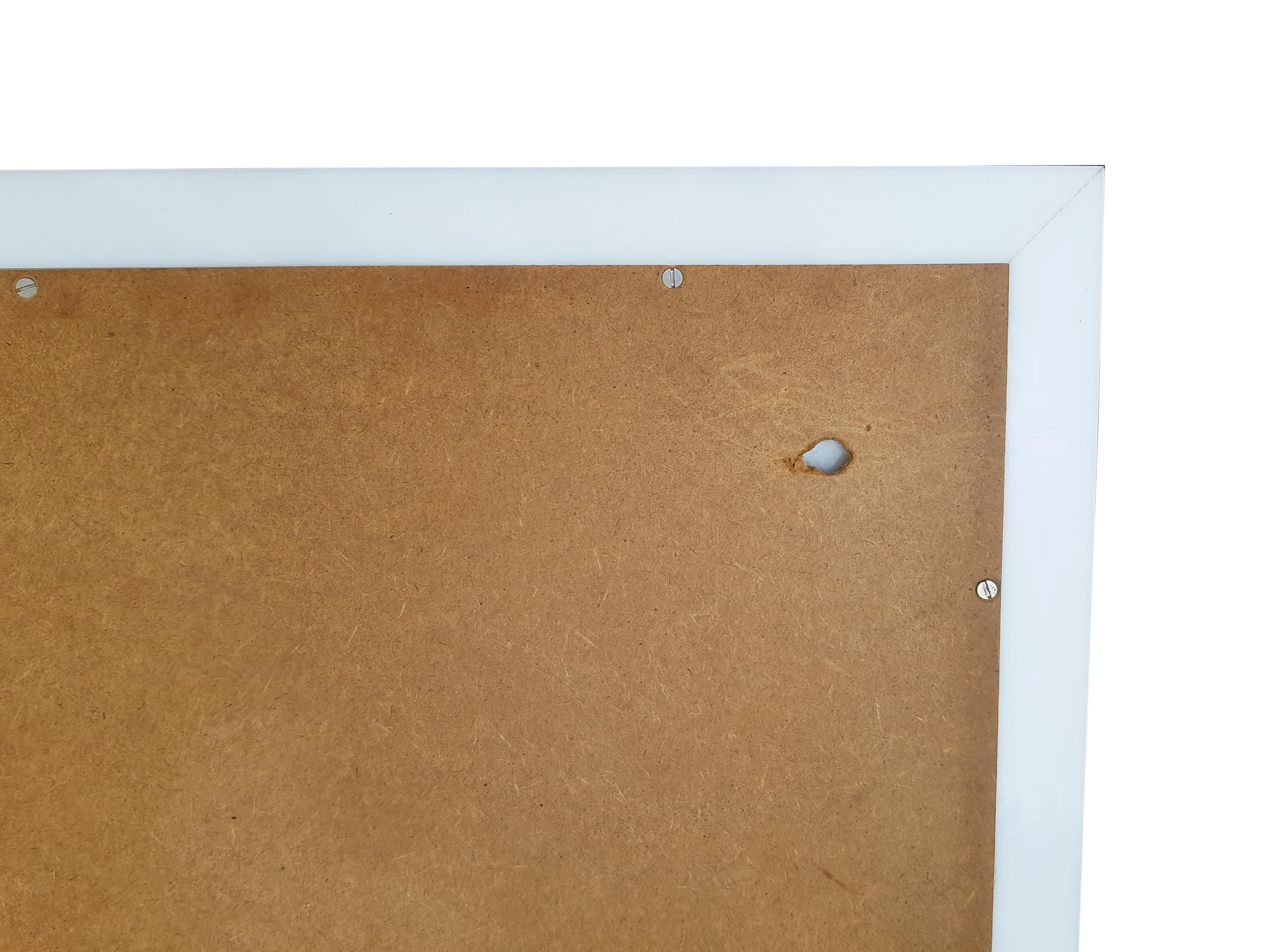 Specchio quadrato in metacrilato bianco 4724/5 di G. Stoppino per Kartell in vendita 1