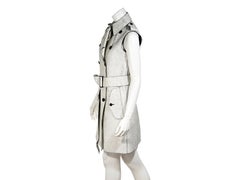 White Michael Kors Lambskin Trench Dress