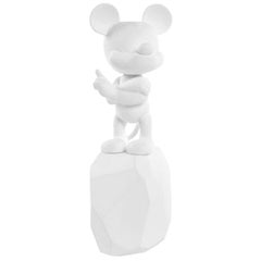 In stock in Los Angeles, 7 inches White Mickey Mouse Rock Pop Figurine