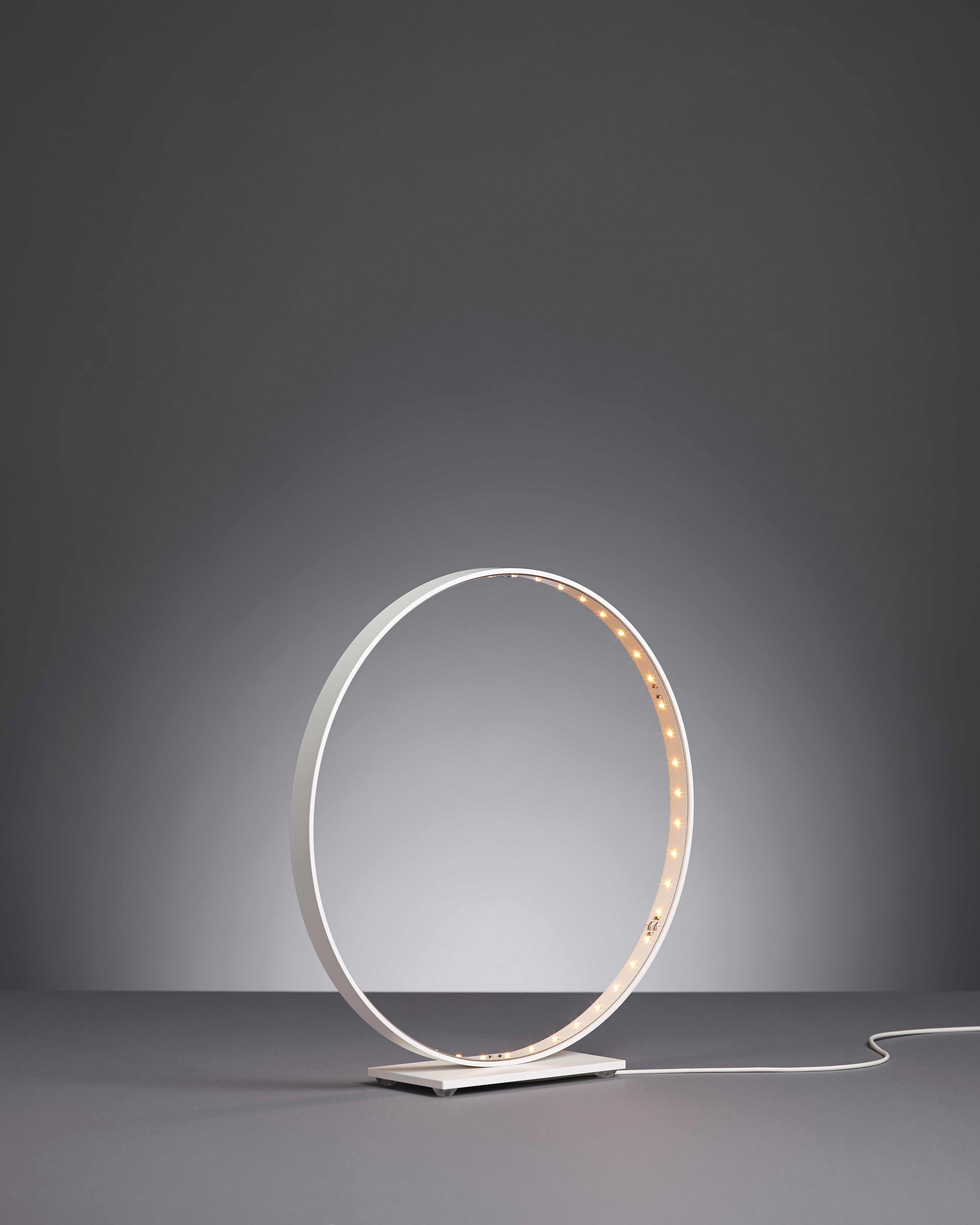 Contemporary White Micro Table Lamp by Le Deun Luminaires For Sale