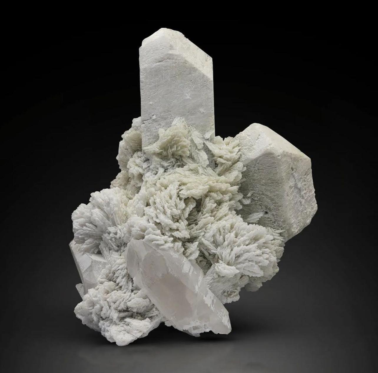White Microcline Feldspar On Cleavelandite With Quartz From Pakistan For Sale 3
