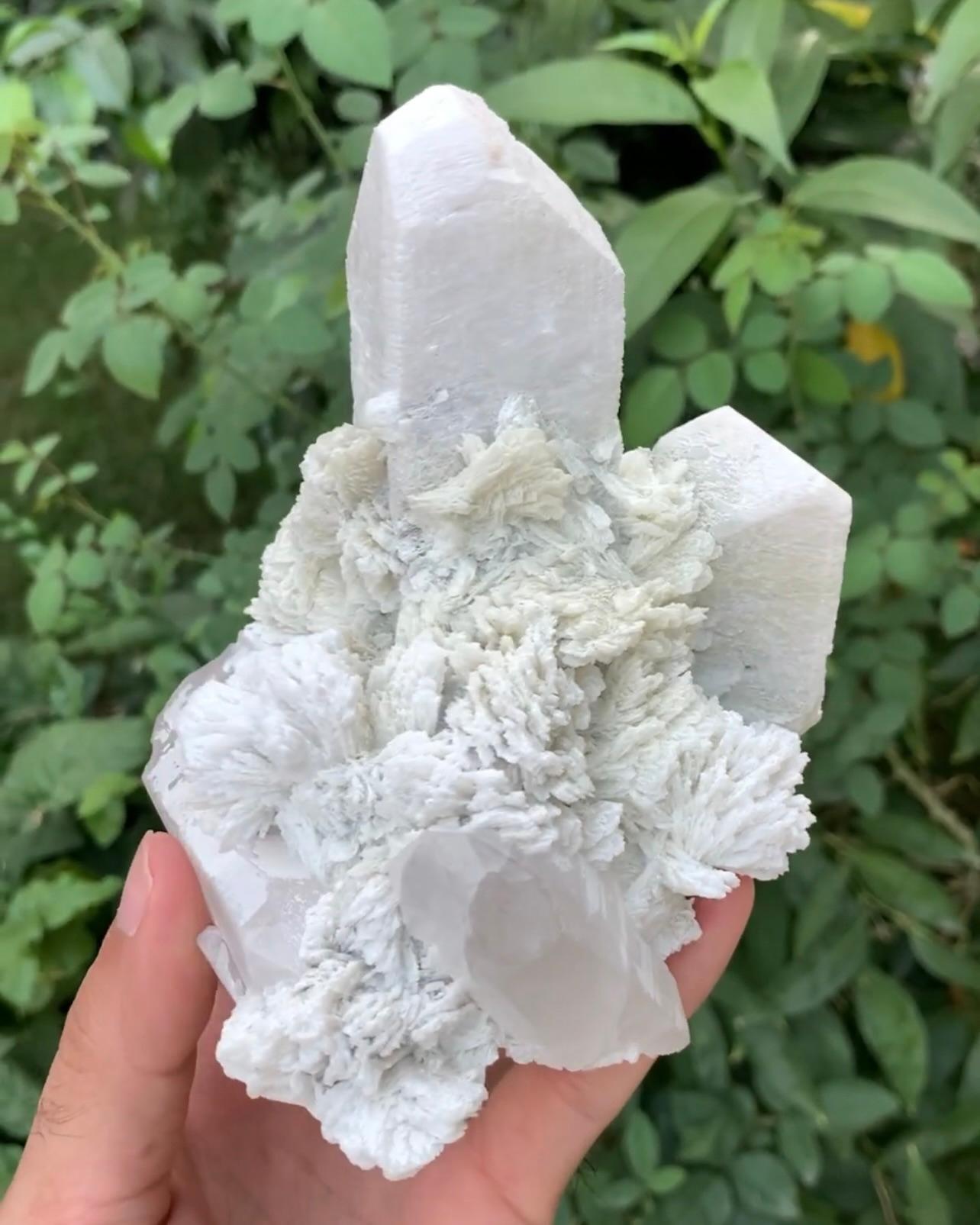 Pakistani White Microcline Feldspar On Cleavelandite With Quartz From Pakistan For Sale