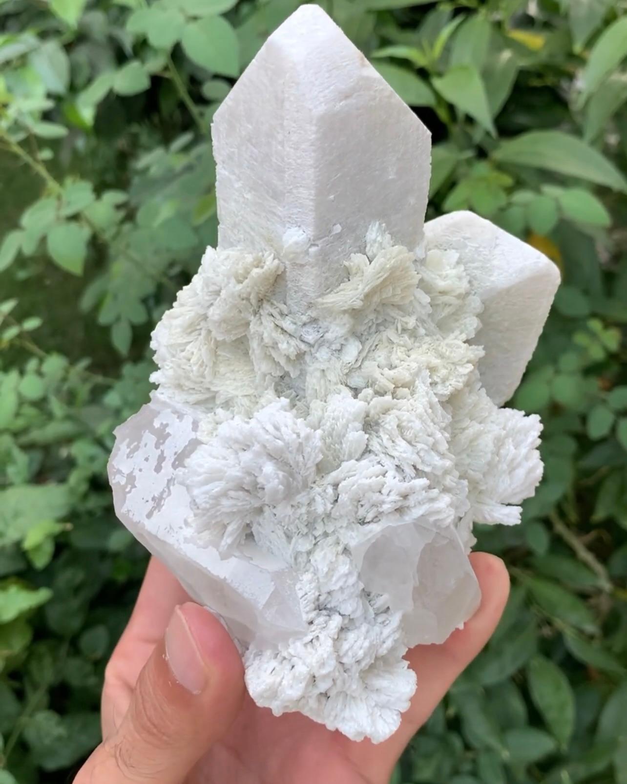 White Microcline Feldspar On Cleavelandite With Quartz From Pakistan For Sale 1