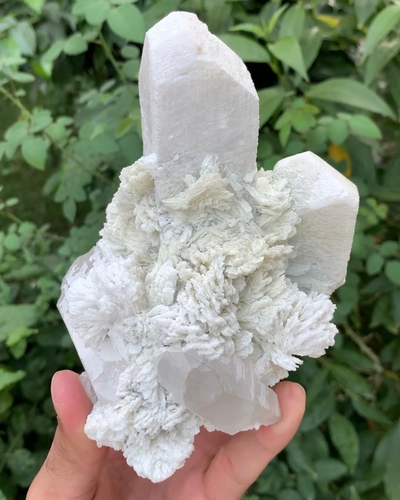 White Microcline Feldspar On Cleavelandite With Quartz From Pakistan For Sale 2