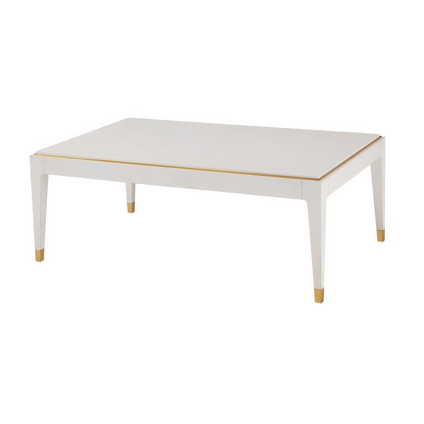Table basse mid century blanche