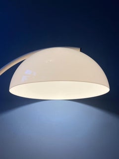 Lampadaire Dijkstra, champignon en forme de serpent souple, blanc du milieu du siècle dernier, 1970