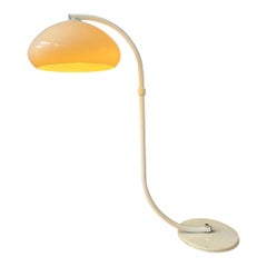 White Mid Century Dijkstra Flexible Snake Mushroom Floor Lamp, 1970s