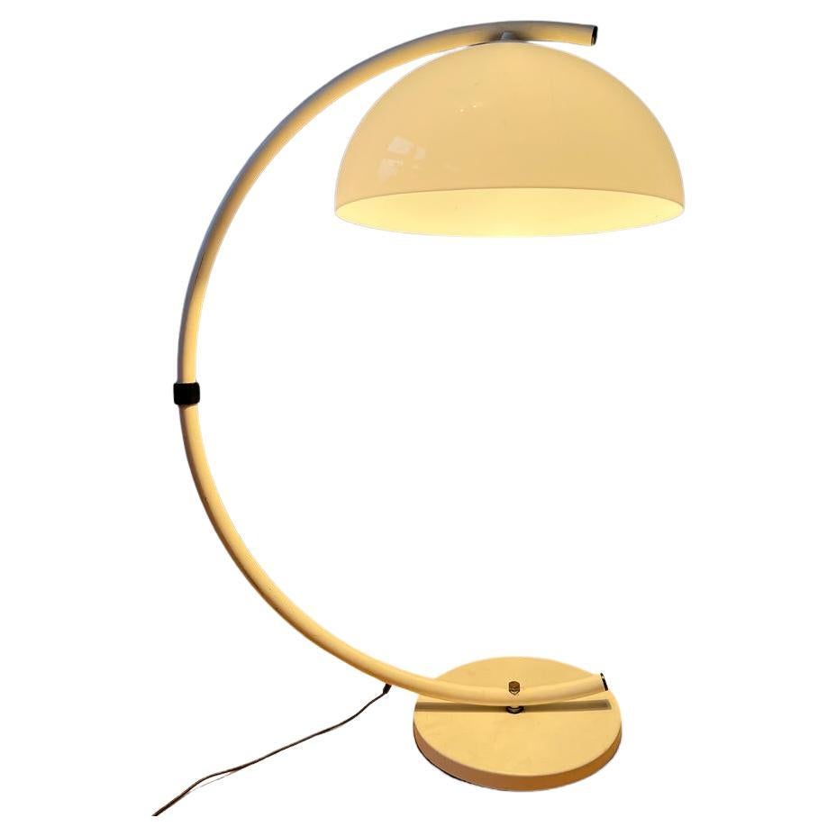 Lampadaire Dijkstra, champignon en forme de serpent souple, blanc du milieu du siècle dernier, 1970
