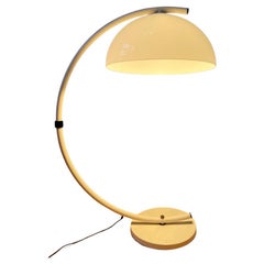 Weiße Mid Century Dijkstra Flexible Snake Mushroom Stehleuchte, 1970er Jahre