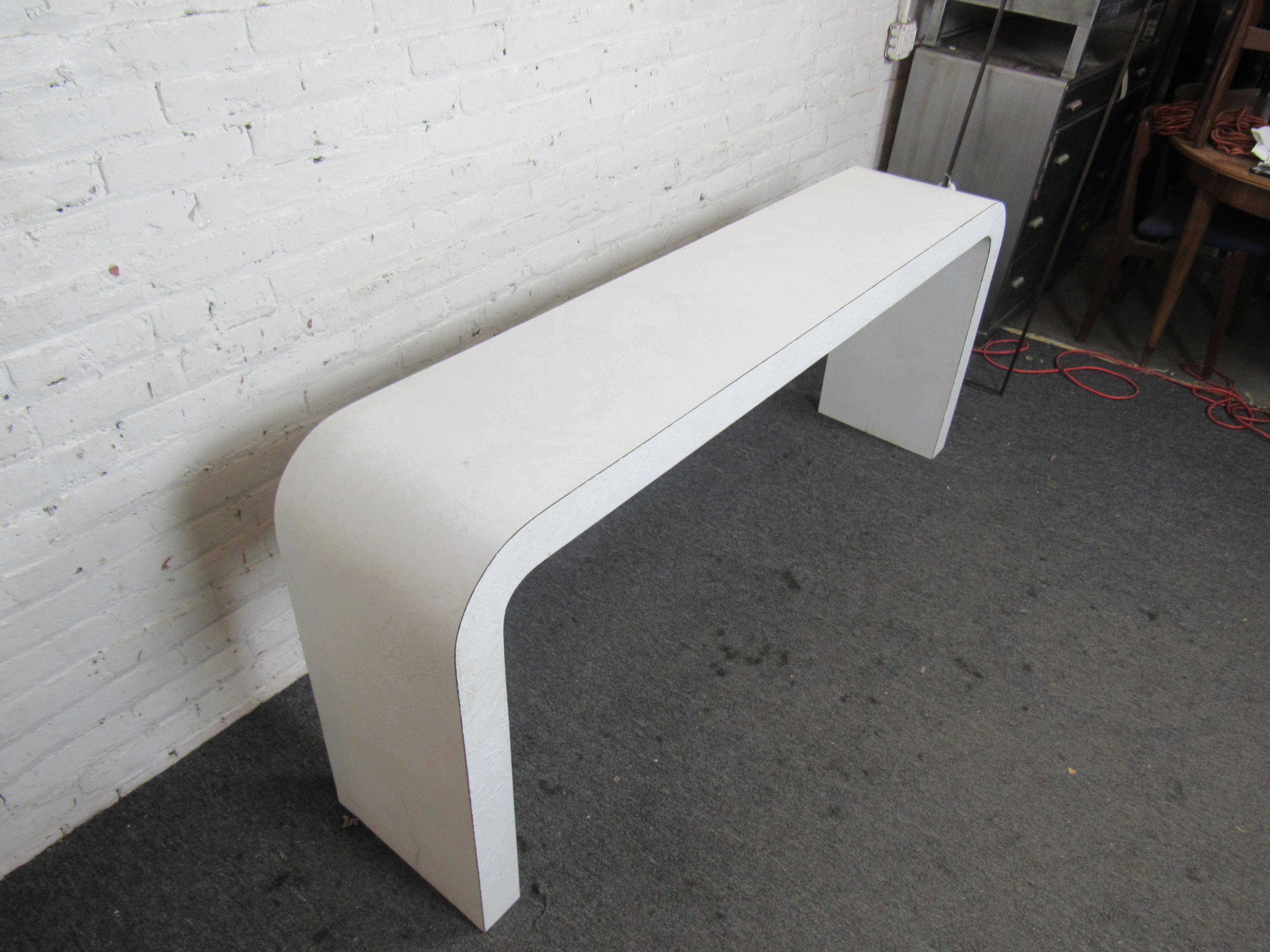 20th Century White Mid-Century Modern Arch Table  For Sale