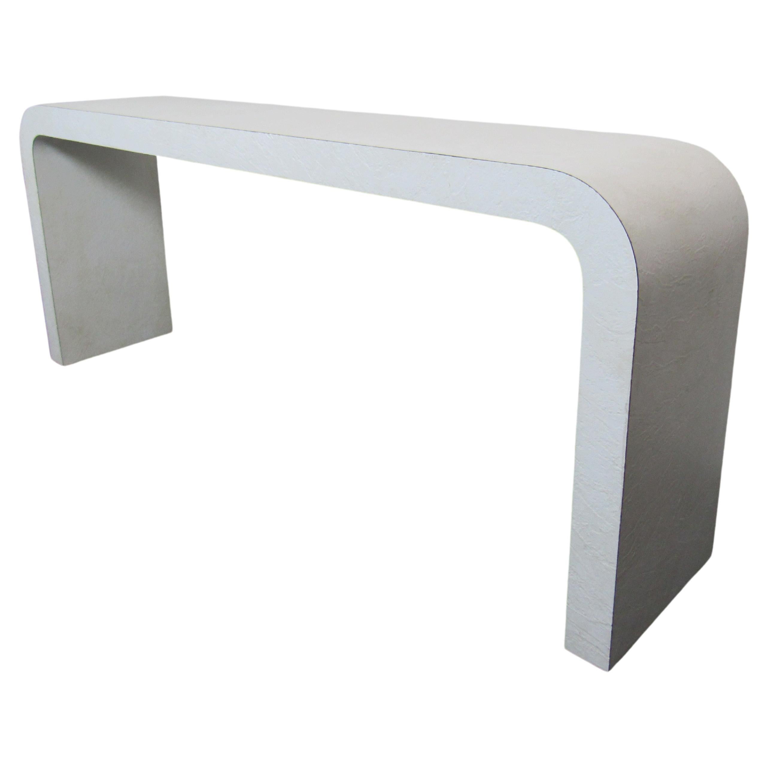 White Mid-Century Modern Arch Table  For Sale