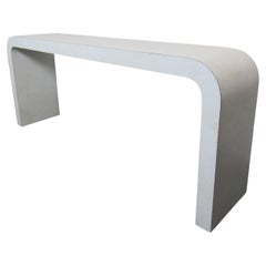 White Mid-Century Modern Arch Table 