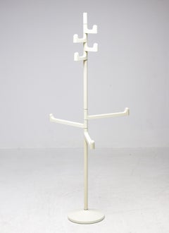 Weißer Handtuchhalter oder Garderobenständer aus der Mitte des Jahrhunderts von Makio Hasuike