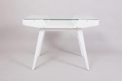 White Mid Century Table Made in´50s Czechia, Designed by František Jirák