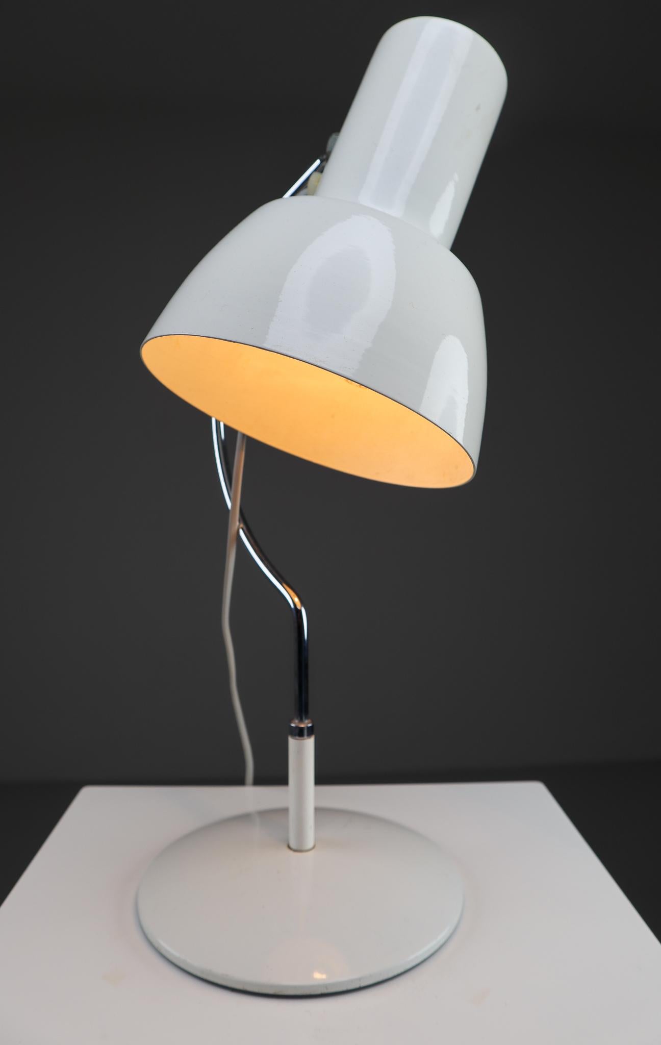 Mid-Century Modern White Midcentury Table Lamp Napako, Designed by Josef Hurka, 1960s