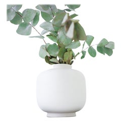 White Midcentury Vase, Carrara 1132, Wilhelm Kåge Gustavsberg