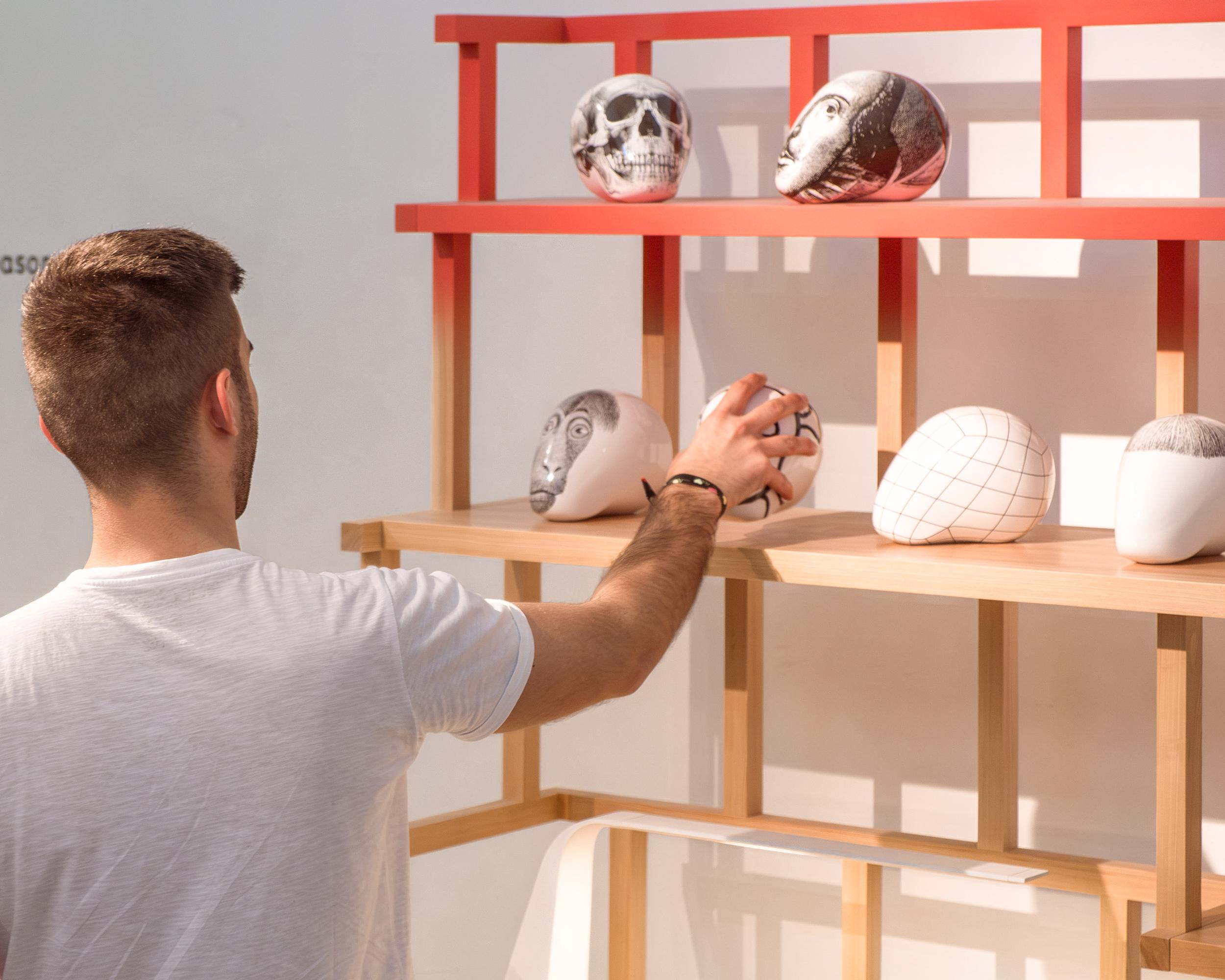Cast White Mini Skull – Porcelain Sculpture, by Andréason & Leibel, Contemporary  For Sale