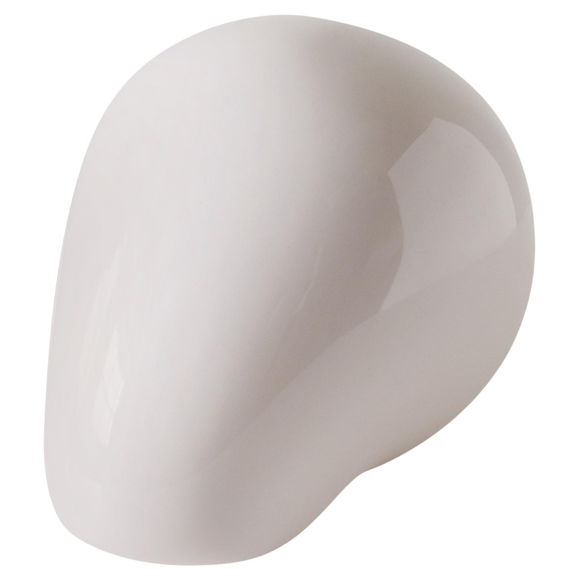 White Mini Skull – Porcelain Sculpture, by Andréason & Leibel, Contemporary