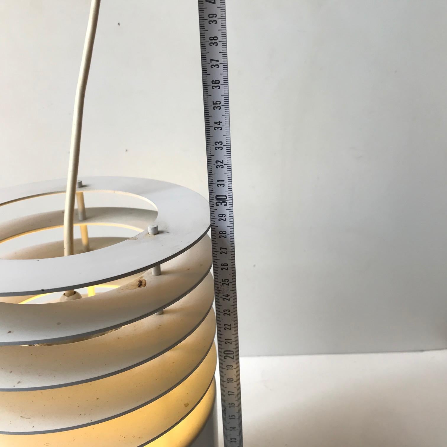 Late 20th Century White Minimalist Pendant Lamp Hydra 1 by Jo Hammerborg for Fog & Morup, 1970s For Sale