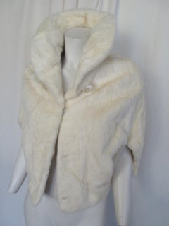White Mink Fur Jacket Bolero