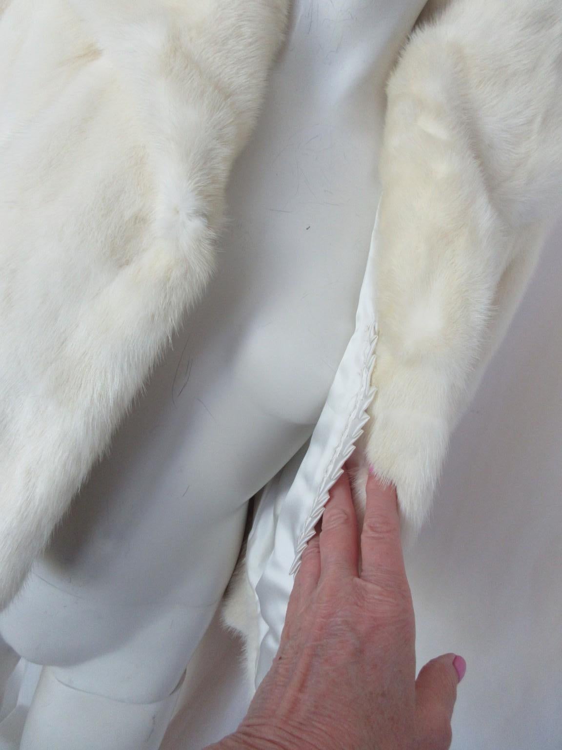 White Mink Fur Jacket Bolero For Sale 1