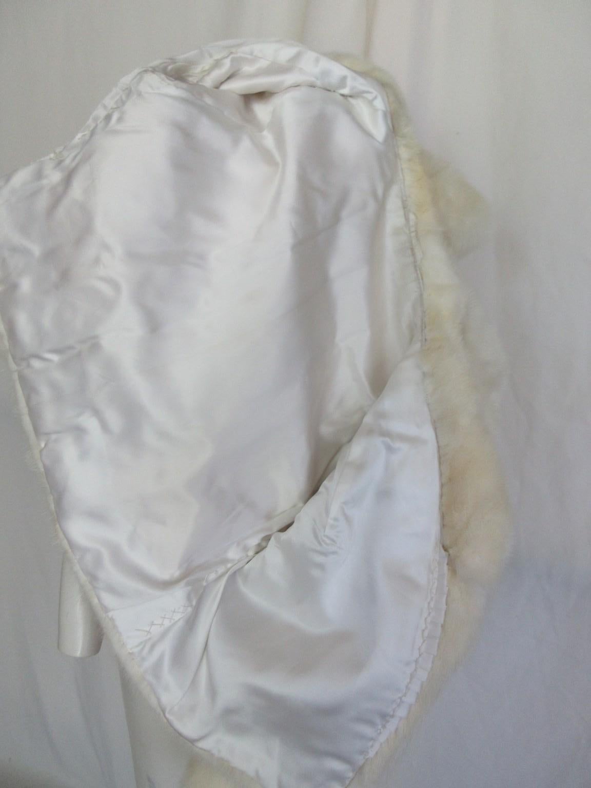 White Mink Fur Jacket Bolero For Sale 3