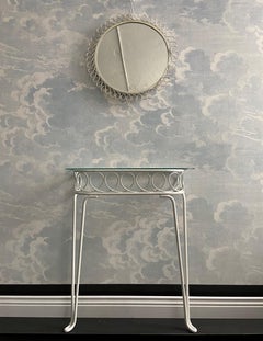 White Mirror Console 1960s Mid-Century Modern