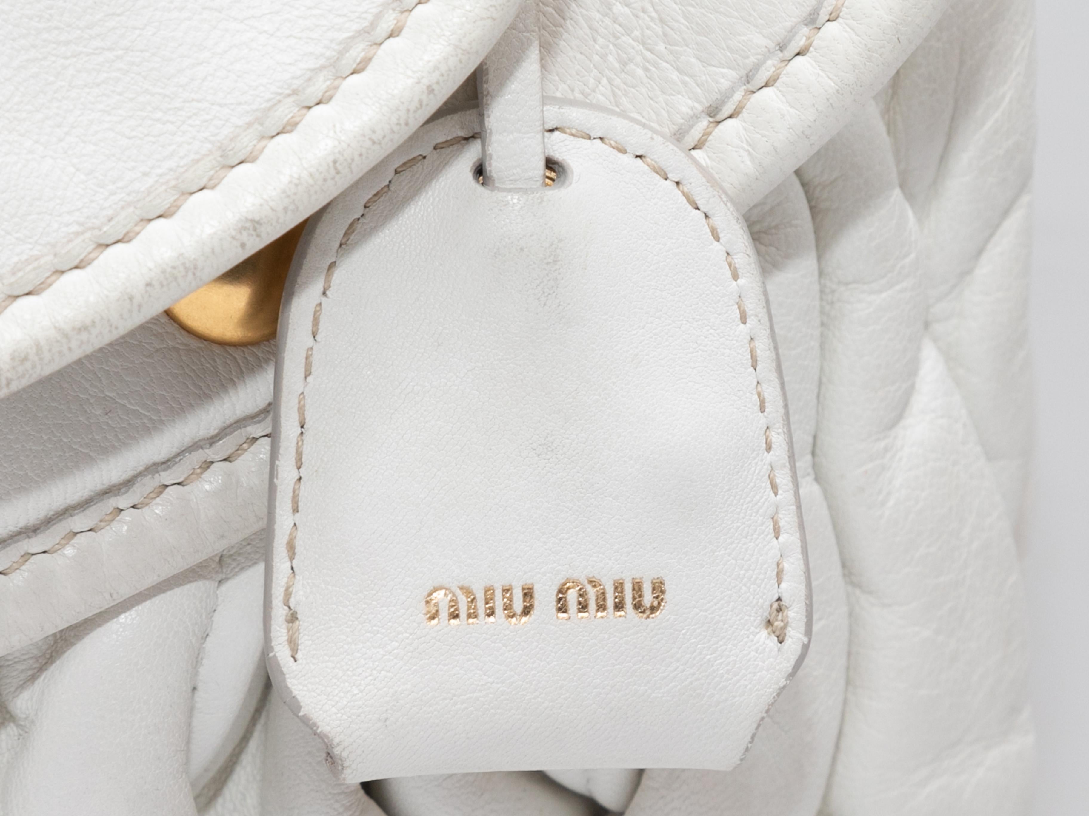 White Miu Miu Matelasse Shoulder Bag For Sale 2