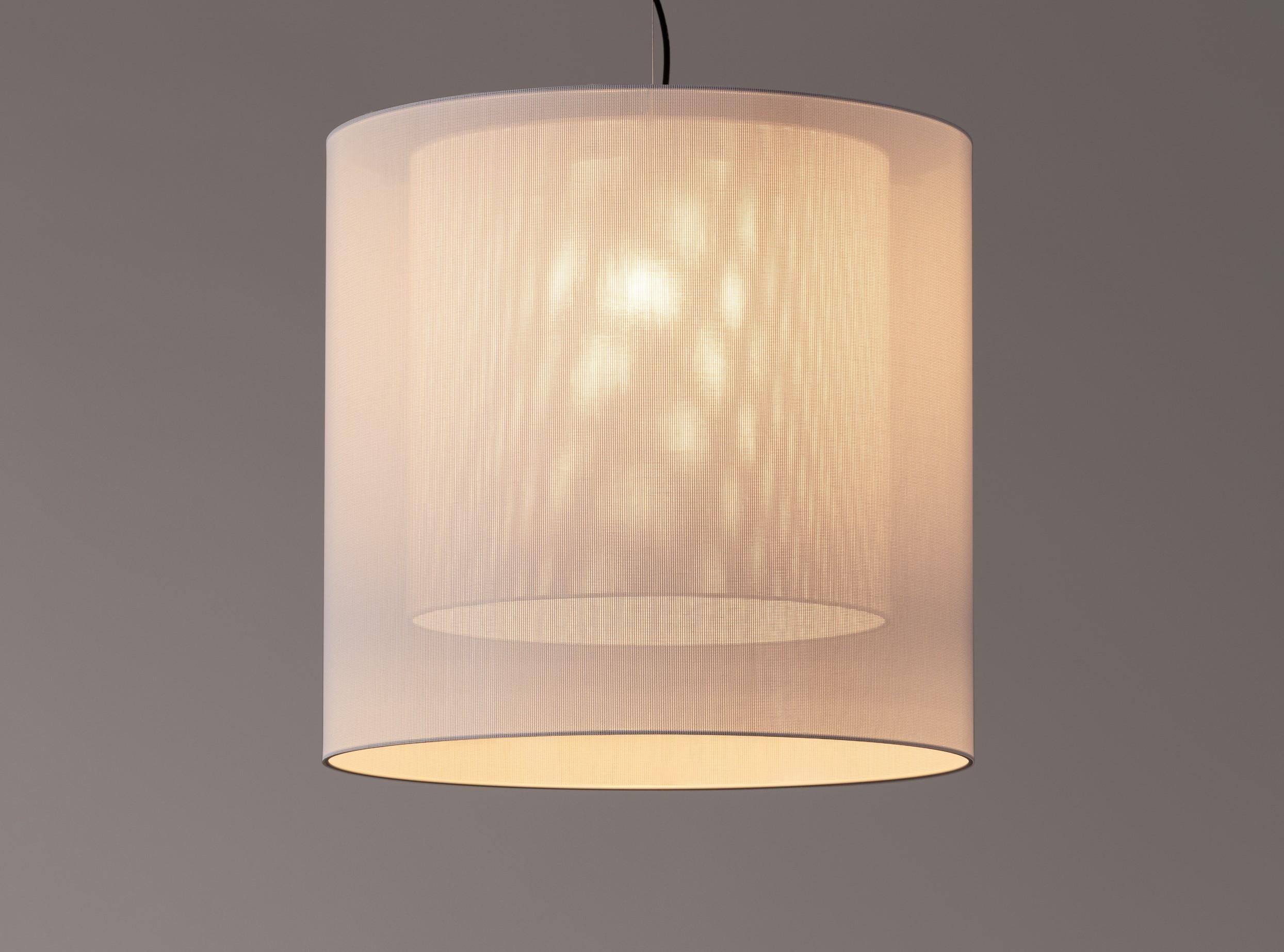 Modern White Moaré Lm Pendant Lamp by Antoni Arola For Sale