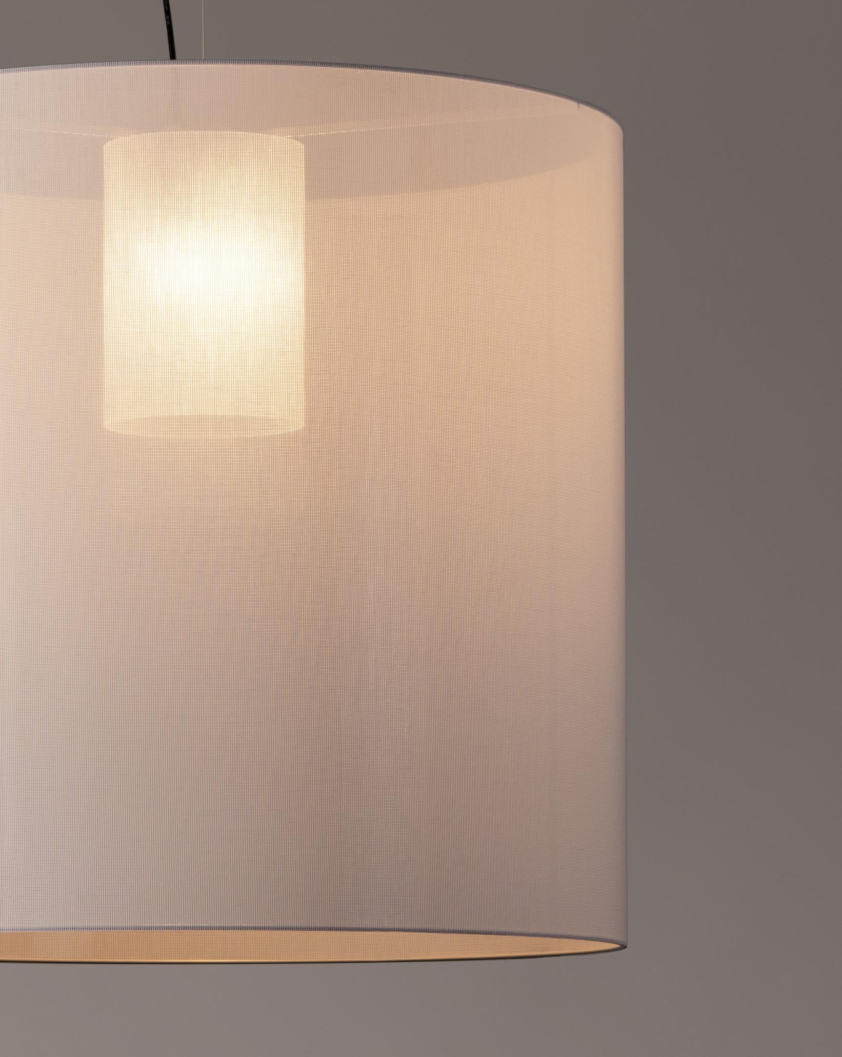 Modern White Moaré X Pendant Lamp by Antoni Arola For Sale