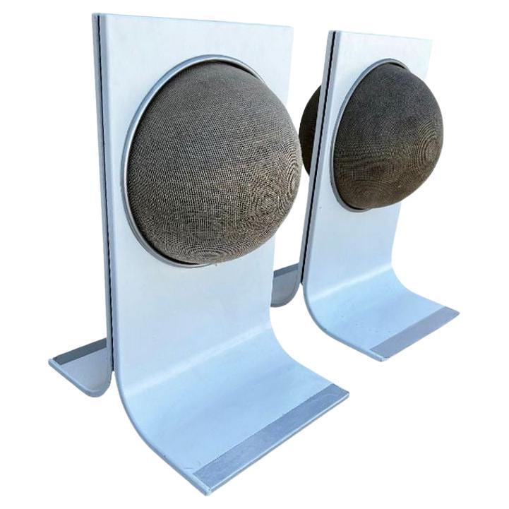 White Mod Apollo Electrophonic Stereo Floor Speakers, Pair For Sale