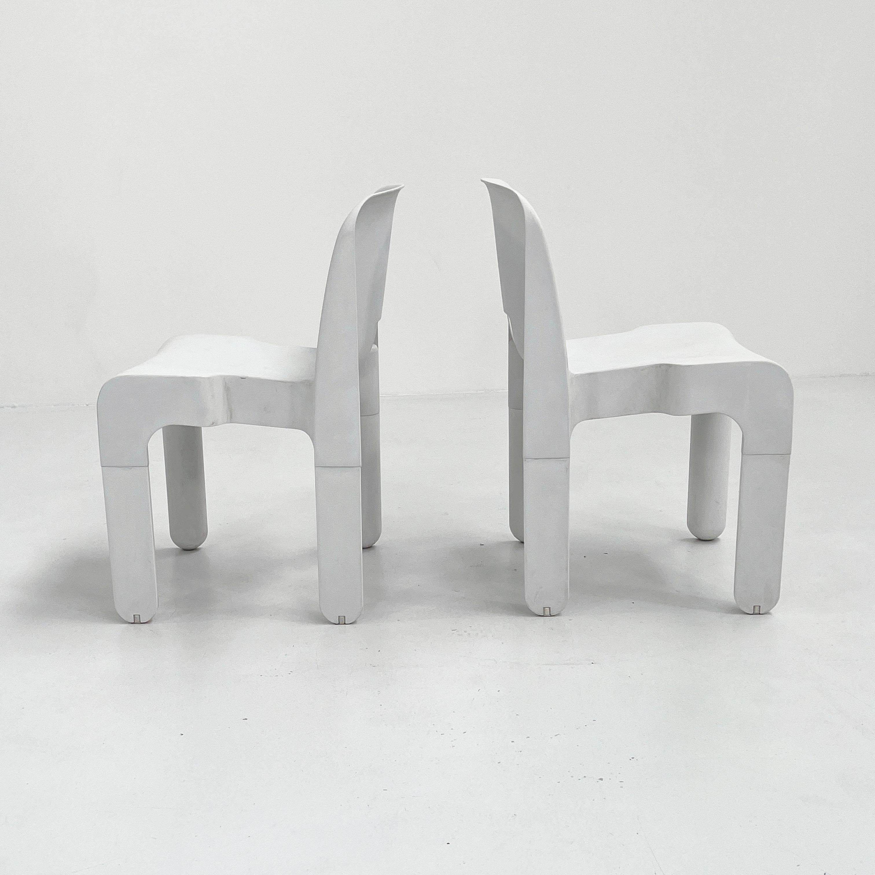 White Model 4867 Universale Chair by Joe Colombo for Kartell, 1970s In Good Condition In Ixelles, Bruxelles