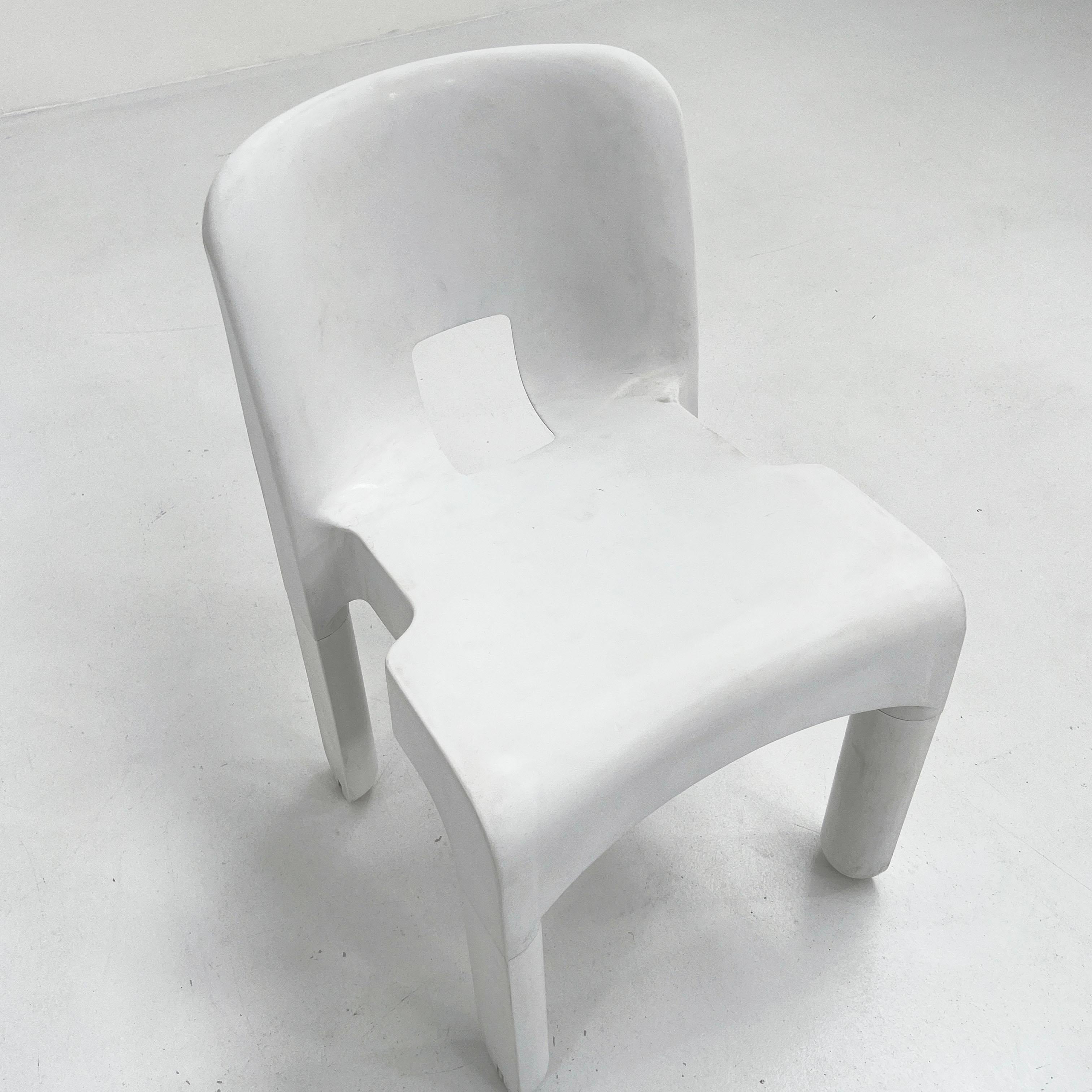 Plastic White Model 4867 Universale Chair by Joe Colombo for Kartell, 1970s