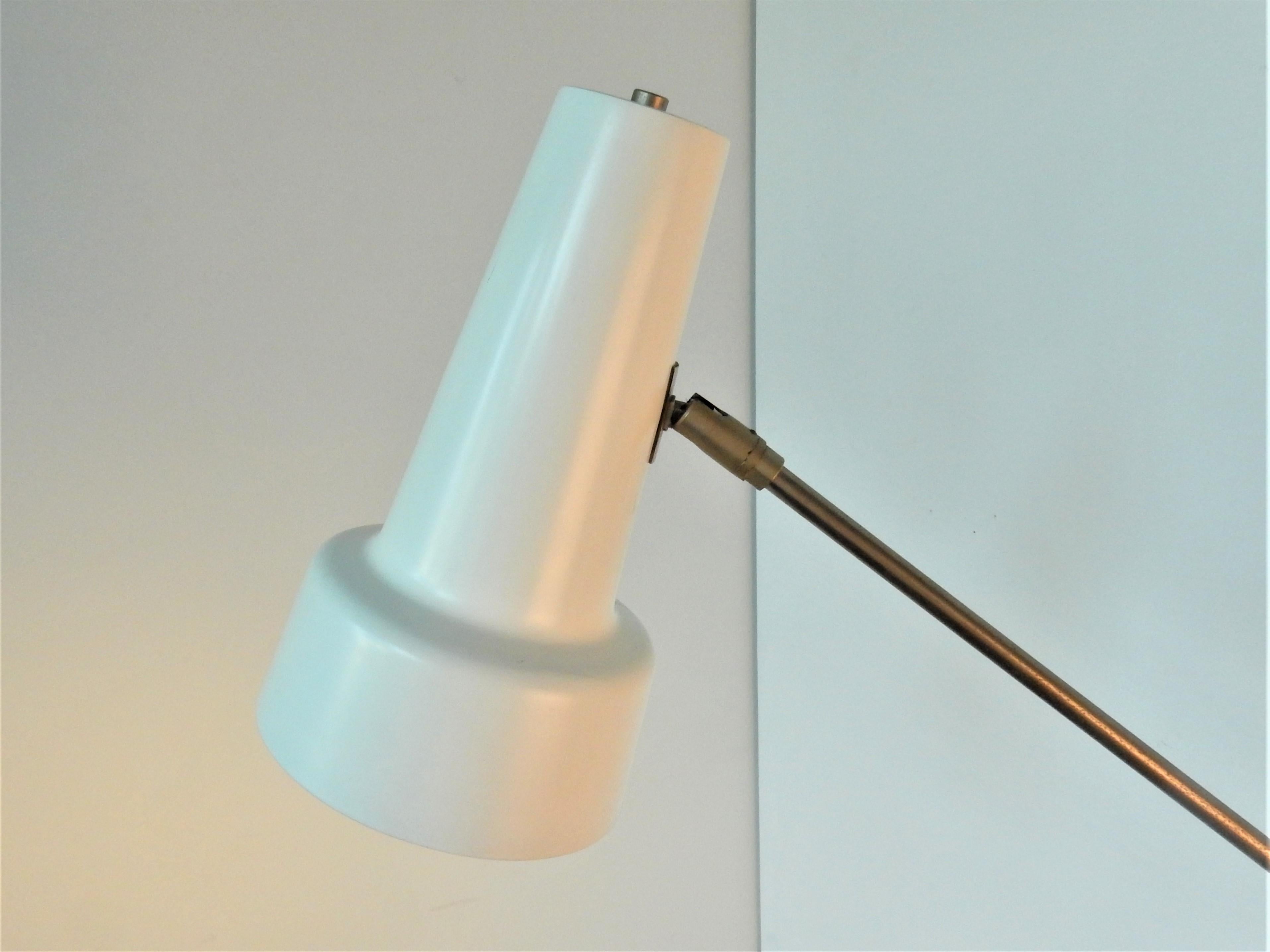 Mid-Century Modern White Model 55 Wall Lamp by Willem Hagoort for Hagoort Lighting, 1960s