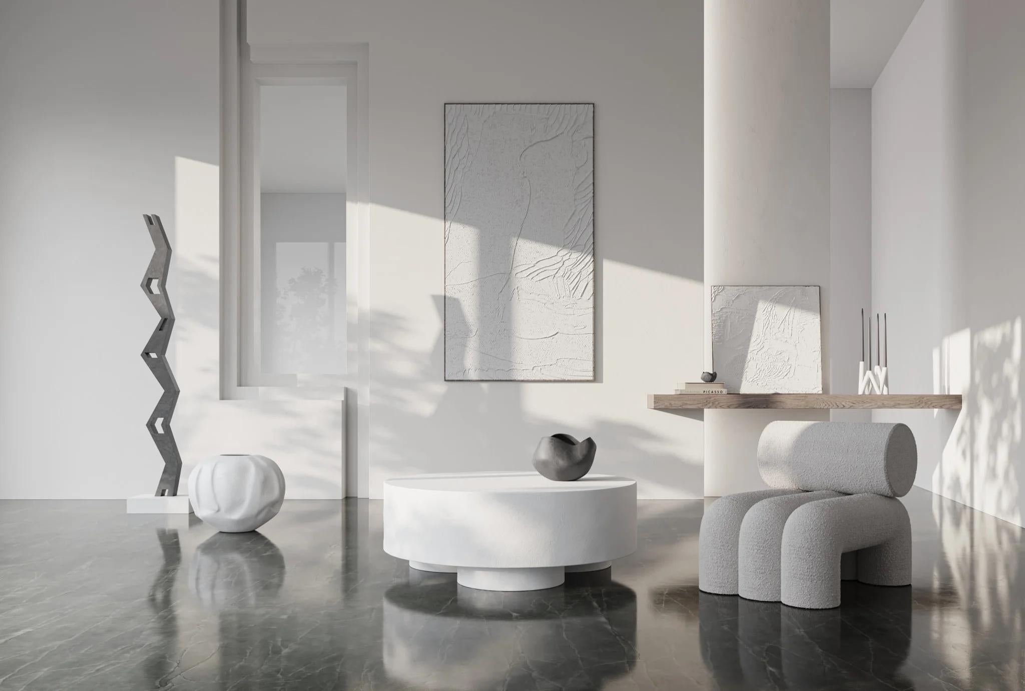 XXIe siècle et contemporain Grande table basse modèle Whiting, béton fibré, œuvre contemporaine. en vente