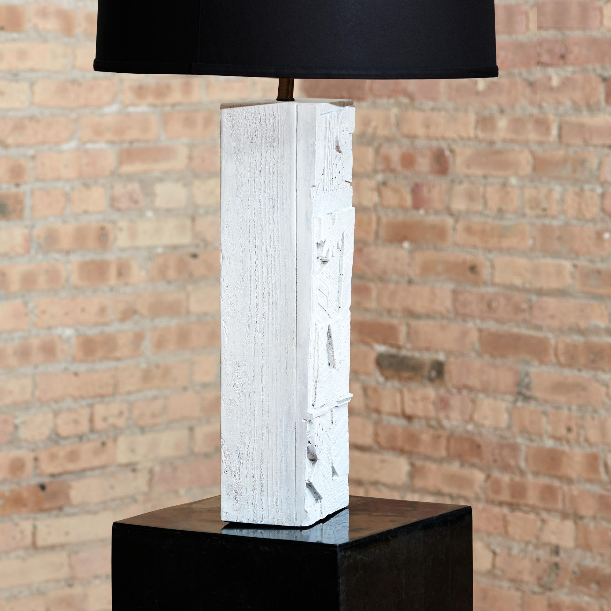 American Modern White Table Lamps by Dan Schneider For Sale