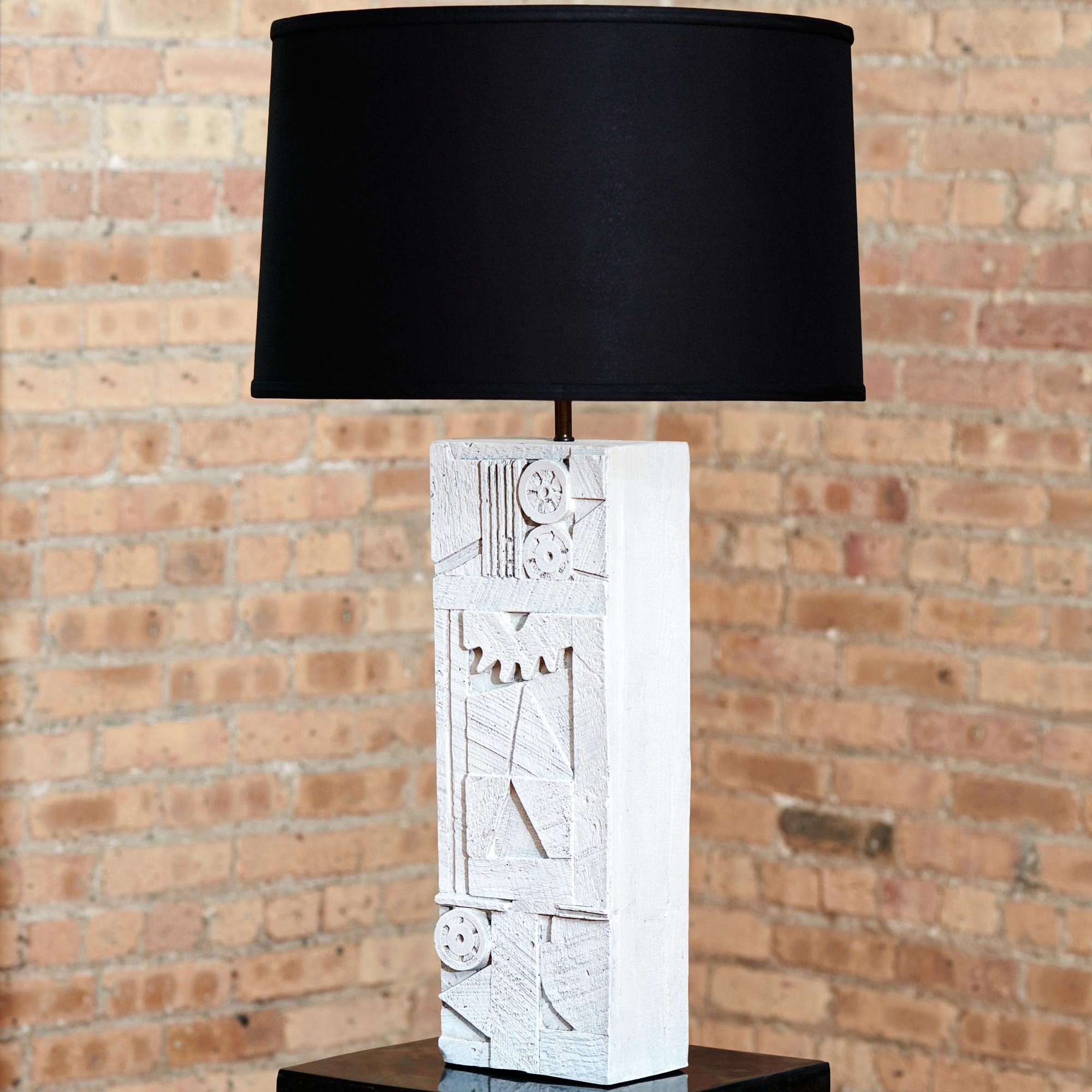 Modern White Table Lamps by Dan Schneider In New Condition For Sale In Chicago, IL