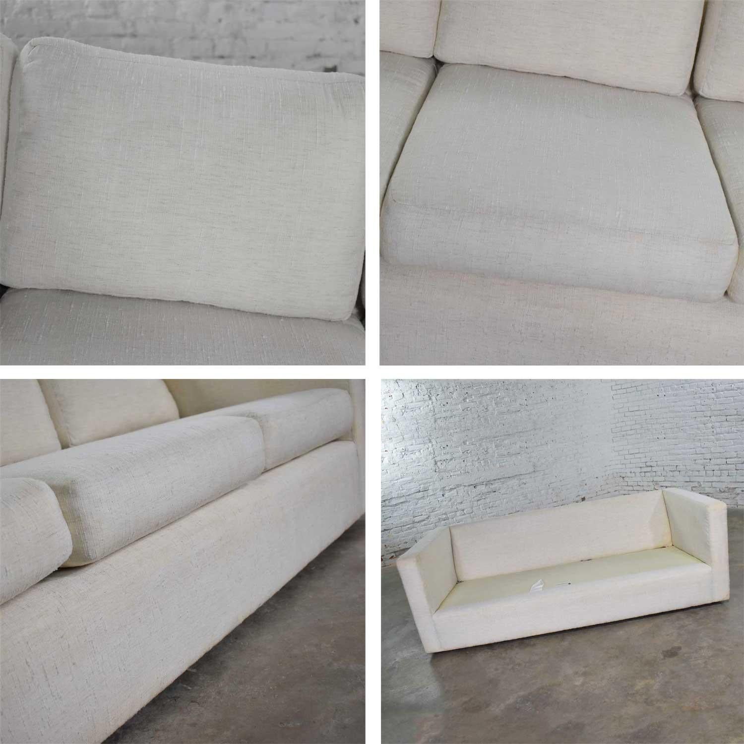 White Modern Tuxedo Style Sofa by Milo Baughman for Thayer Coggin 1