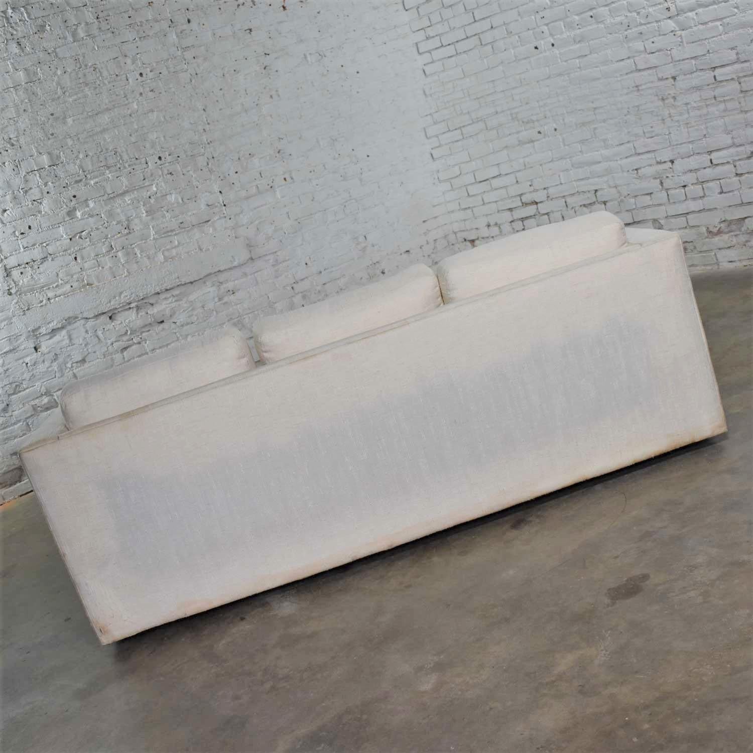 White Modern Tuxedo Style Sofa by Milo Baughman for Thayer Coggin 2