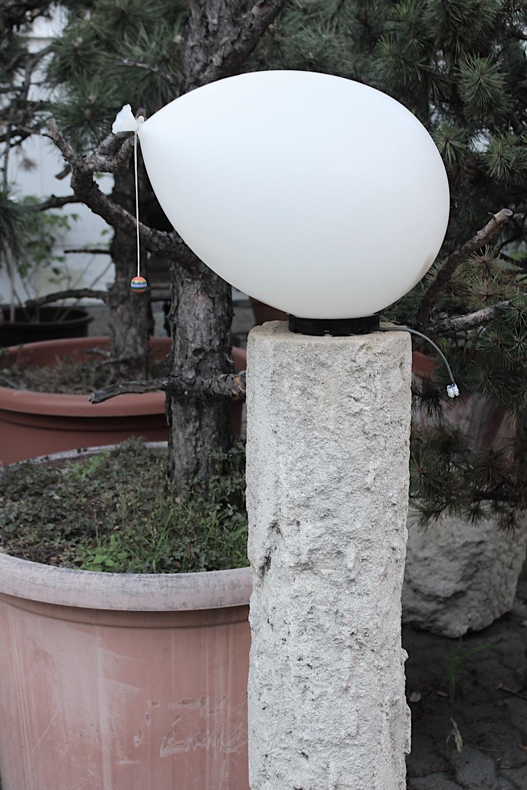 White Modern Vintage Balloon Flush Mount by Yves Christin Bilumen, Italy, 1980s 2