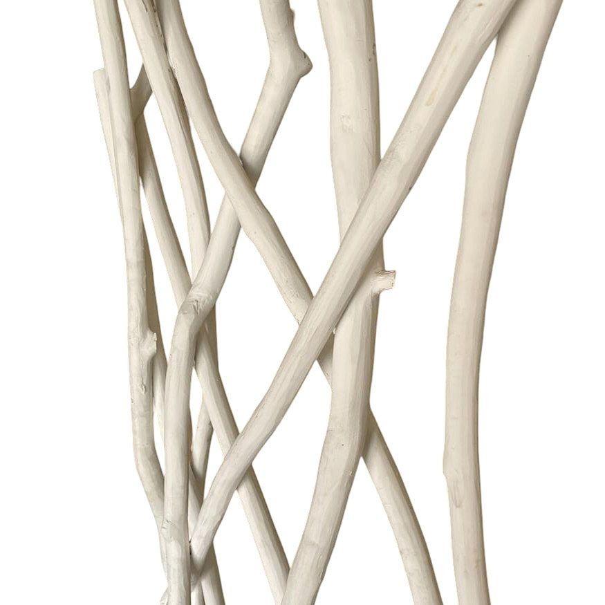 Weiße modernistische Bodenskulptur aus Treibholz Raumtrenner im Angebot 1