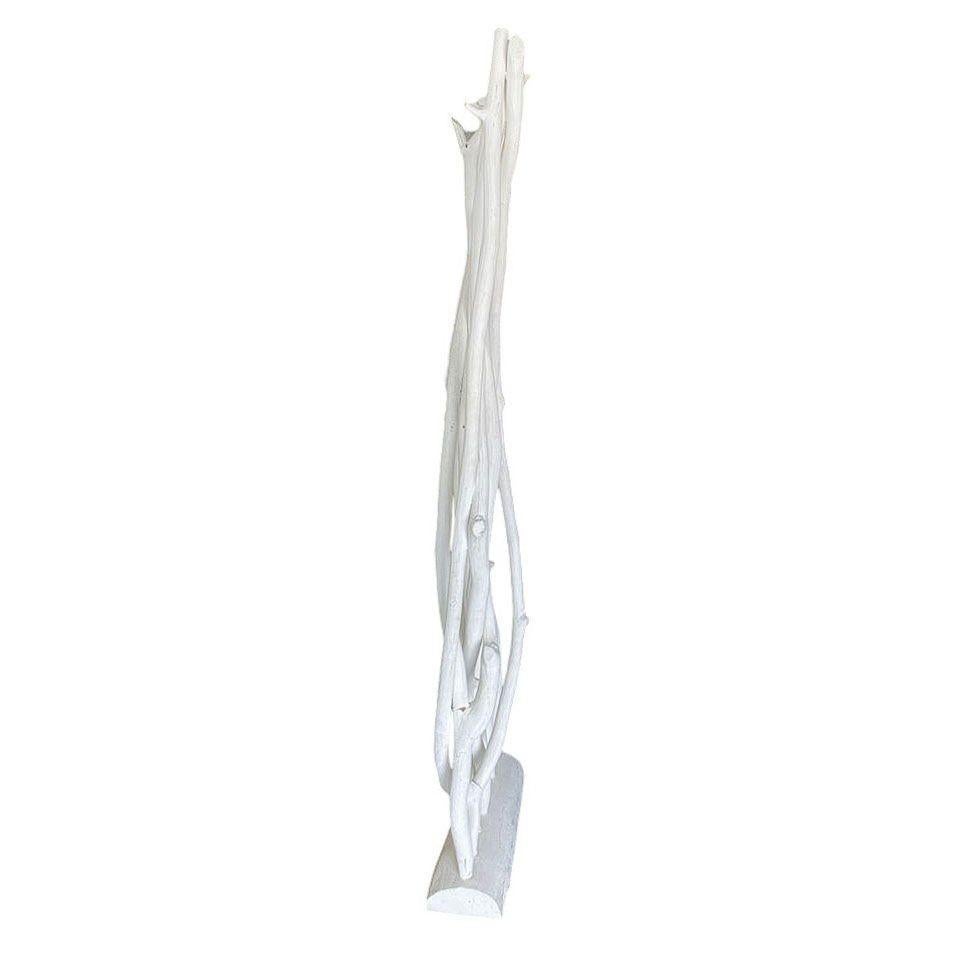 Weiße modernistische Bodenskulptur aus Treibholz Raumtrenner im Angebot 2