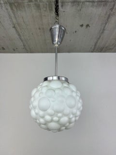 White modernist hanging lamp